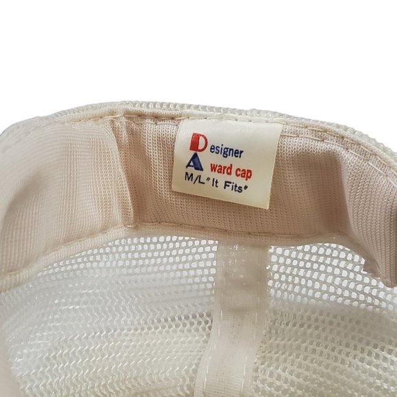 Vintage Cub Cadet Trucker Hat Mesh Snapback Blue & White w/ Large Patch America - Picture 8 of 8